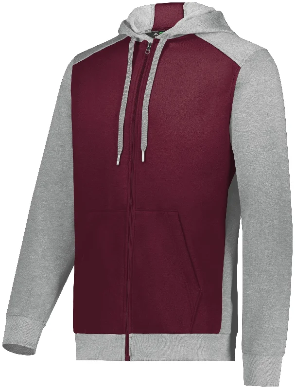 MAROON/GREY HEATHER