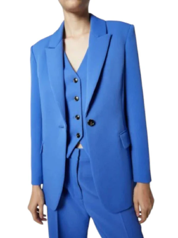 Gia Blazer In French Blue Casual Blazer Style