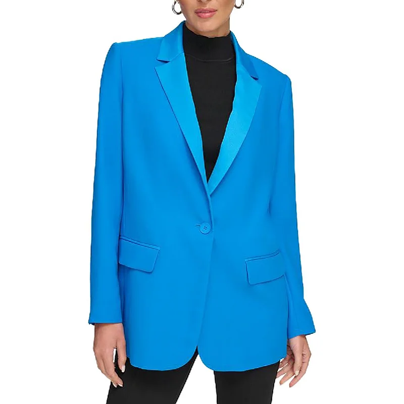 Womens Solid Office One-Button Blazer Blazer for Smart Casual