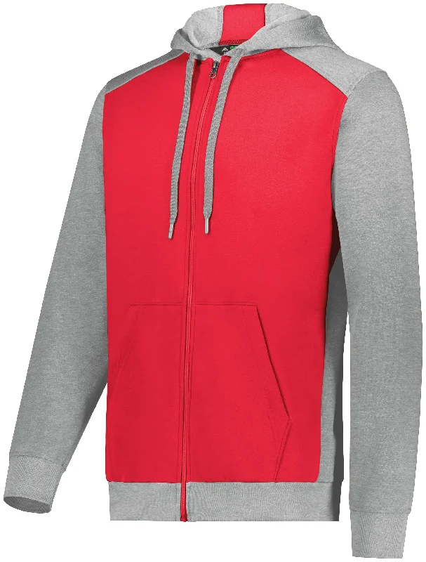 SCARLET/GREY HEATHER