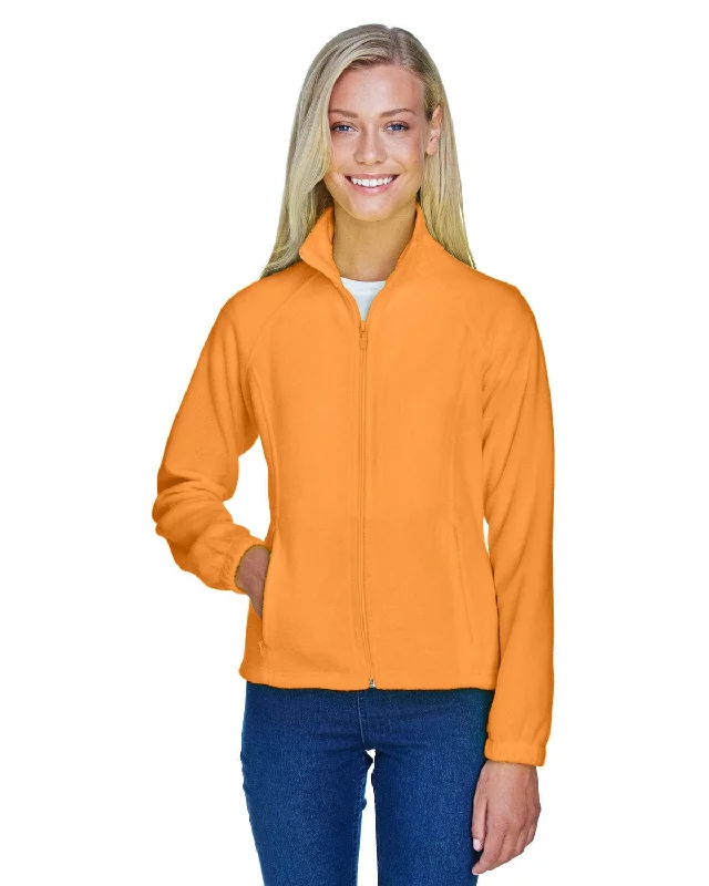 Harriton Ladies Full-Zip Fleece Jacket | Safety Orange Women's commuter jackets