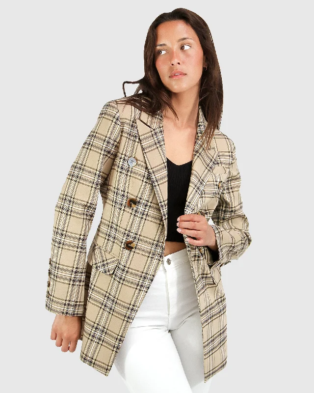 Too Cool For Work Plaid Blazer Trendy Blazer Outfit