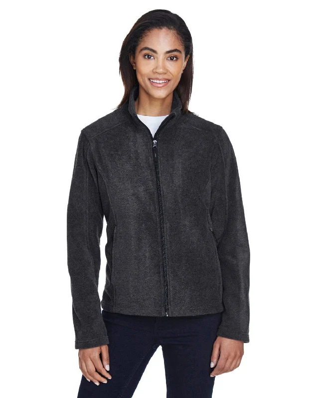 Core 365 Journey Ladies Fleece Jacket | Heather Charcoal Women's suede jackets