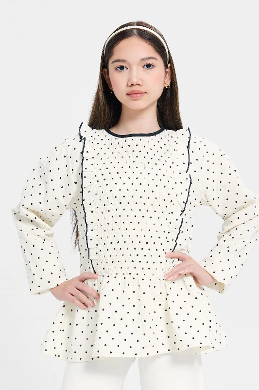 Senior Girls Polka Dots Blouse