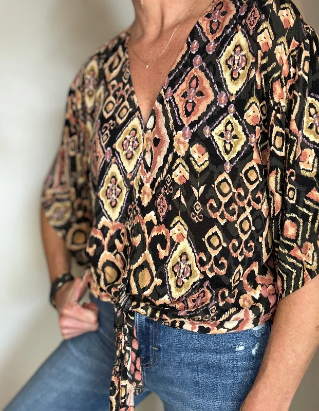 IKat Printed Kimono Blouse