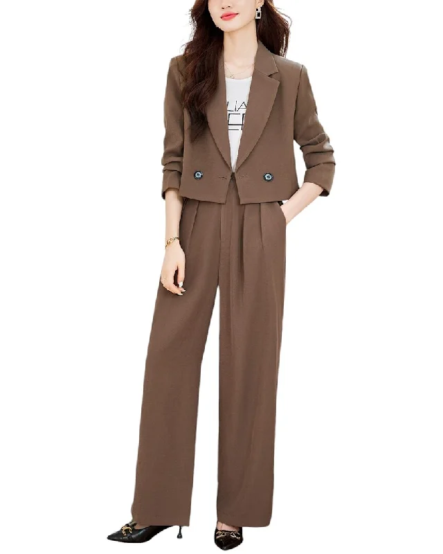 LIONELLO SALVI 2pc Blazer & Pant Set Oversized Women’s Blazer