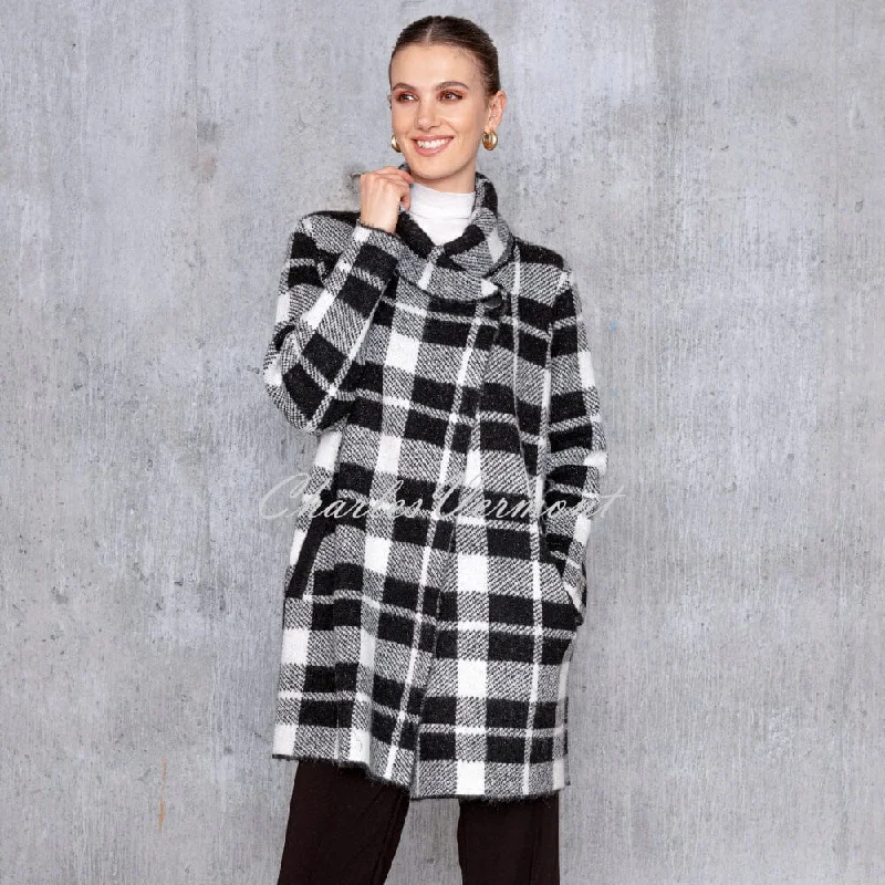 Alison Sheri Plaid Print Coatigan - Style A44405