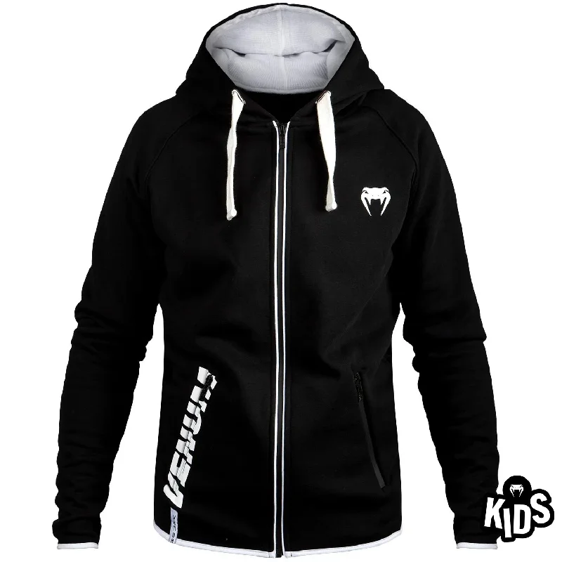 Venum Contender Kids Hoodie - Black/White - Exclusive Women's camping jackets