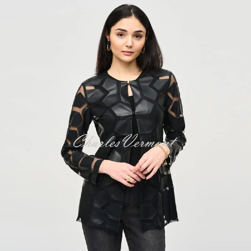 Joseph Ribkoff Geometric Patterned Jacket - Style 241905 (Black)