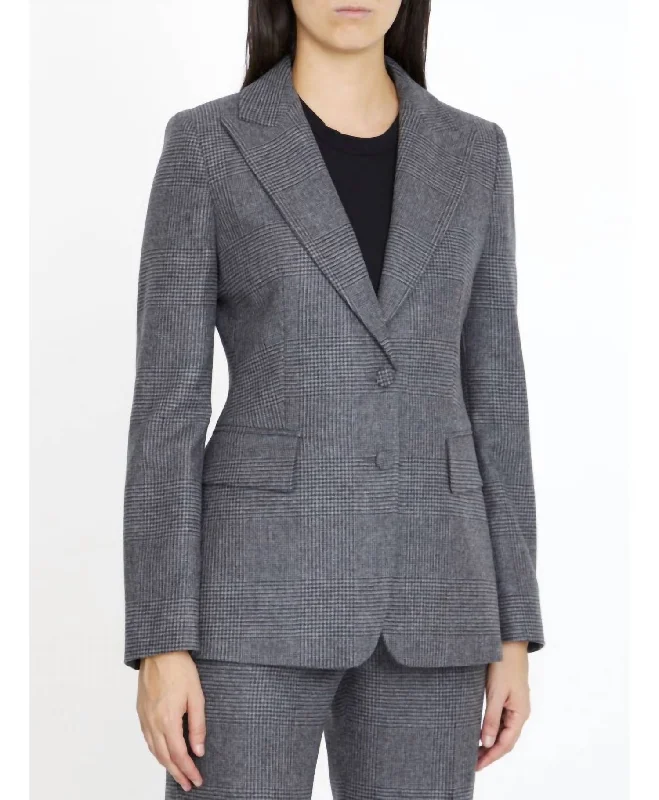 Catone Blazer And Radioso Radioso Trousers Pants Set In Grey Women’s Double-breasted Blazer