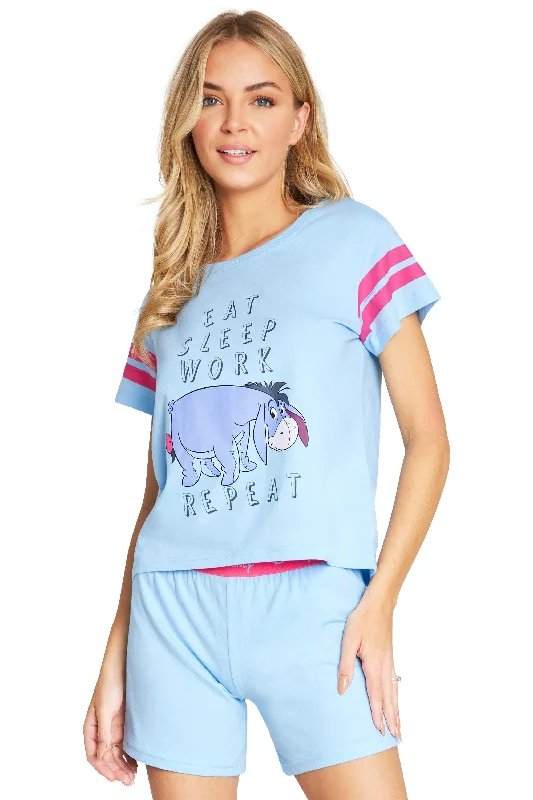 Disney Eeyore Womens Pyjamas Short PJs for Women Breathable cotton pajama sets