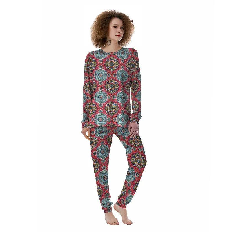 Mandala Floral Paisley Print Women's Pajamas Chic pajama sets