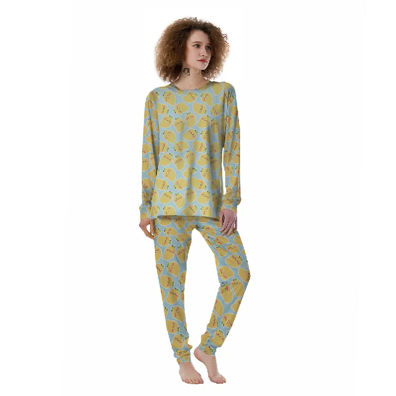 Mango Cute Print Pattern Women's Pajamas Summer pajama sets