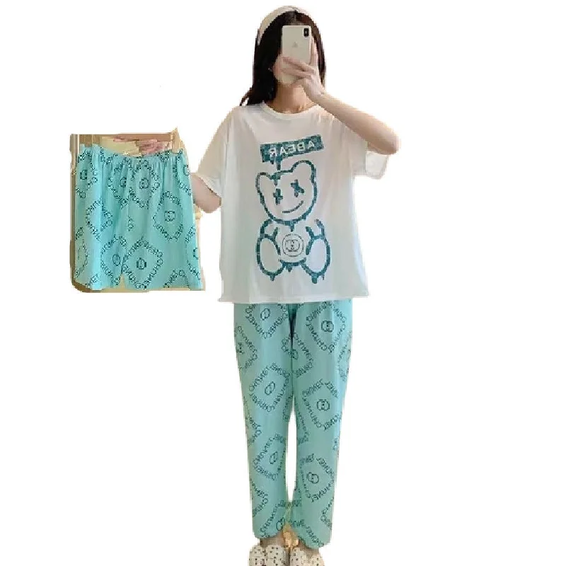 Women Homewear Pajama Sets for Women T Shirt Pajama Set Nightwear Ladies Loungewear Best pajama sets for honeymoon