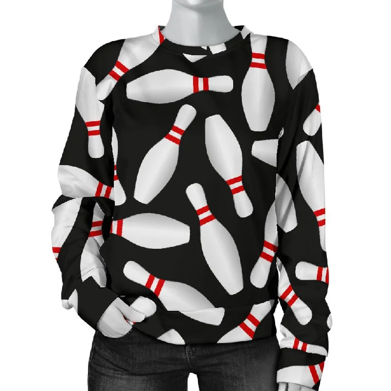 Bowling Print Pattern Women's Sweatshirt Best sweaters for winter