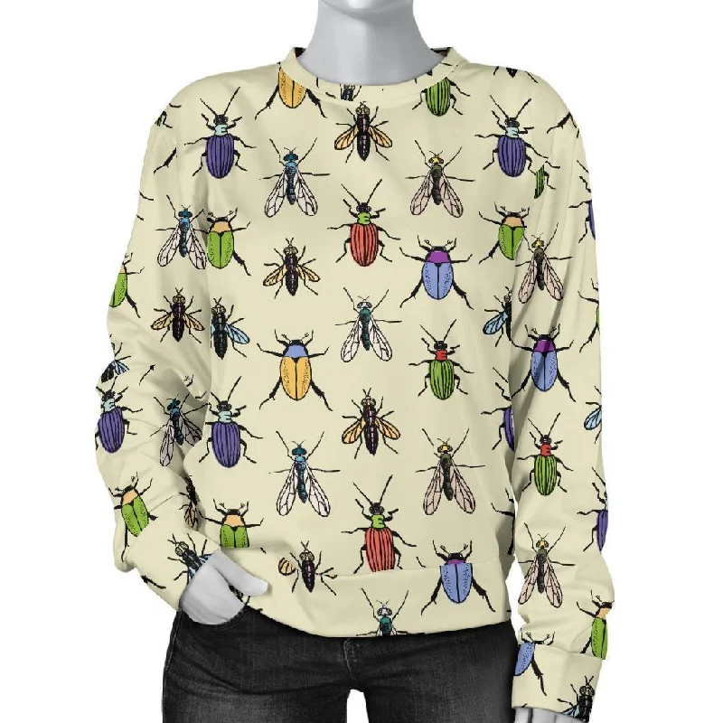 Bug Pattern Print Women's Sweatshirt Travel sweaters