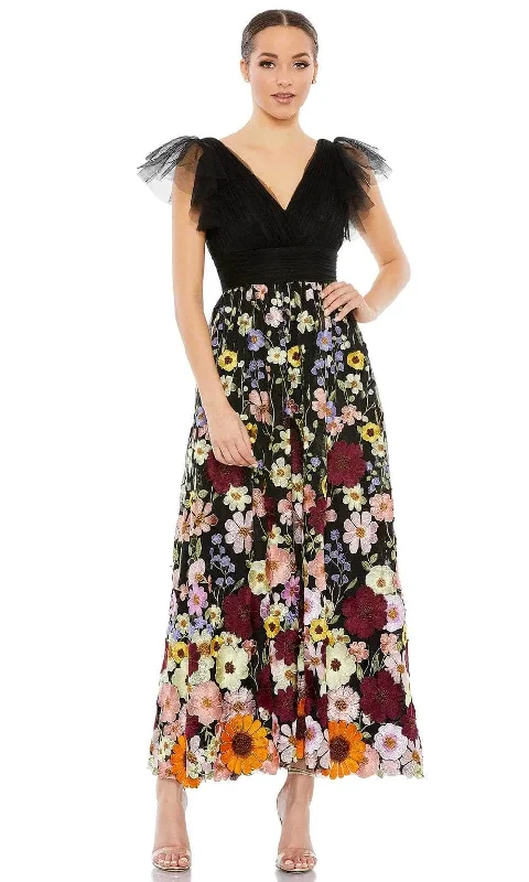 Mac Duggal 68204 - Ruffled Floral Maxi Dress Fashion Nova maxi dresses