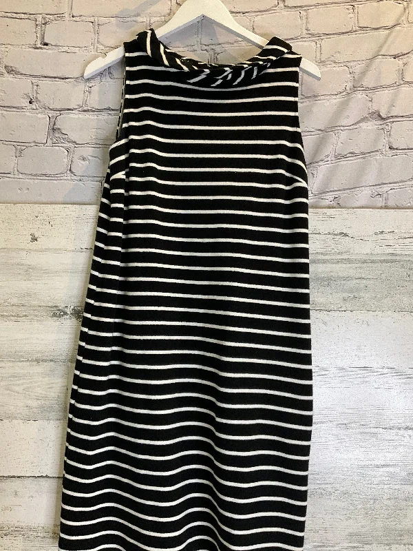 Striped Pattern Dress Casual Short Talbots, Size L Halter floral dresses