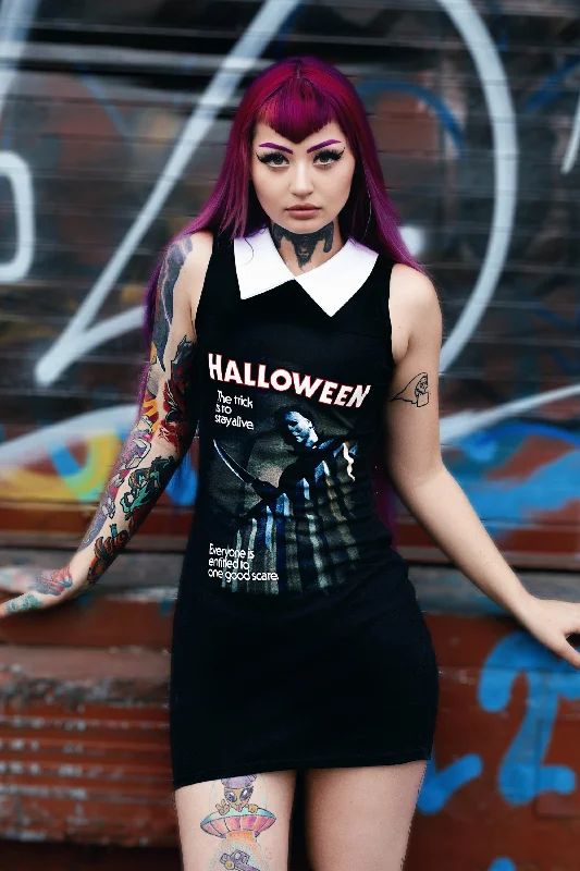 Halloween Collar Dress (Good Scared) Ruched unclassified dresses