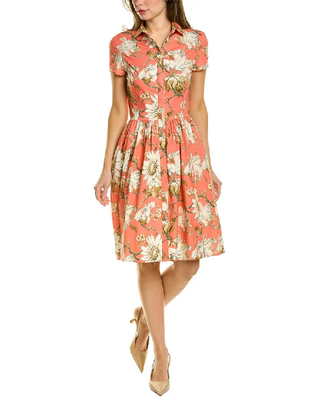 Oscar de la Renta Mini Shirtdress Fitted Mini Skirt