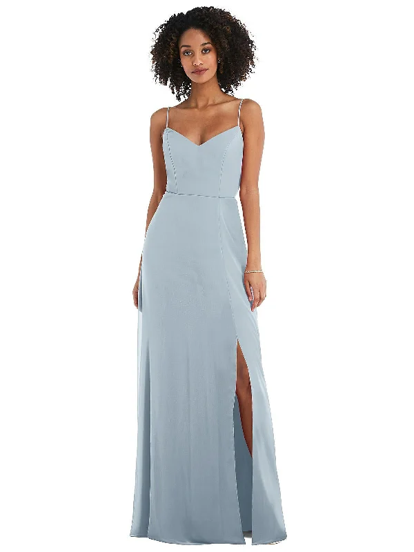 Tie-Back Cutout Maxi Dress with Front Slit Knit Maxi Skirt