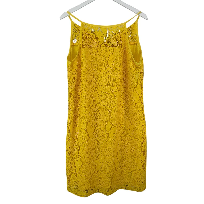 Dress Casual Midi By Cato In Yellow, Size: Xl Ruffled Skirt Midi