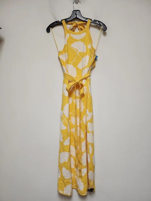 Dress Casual Midi By Target-designer In Yellow, Size: M Lace Trim Midi